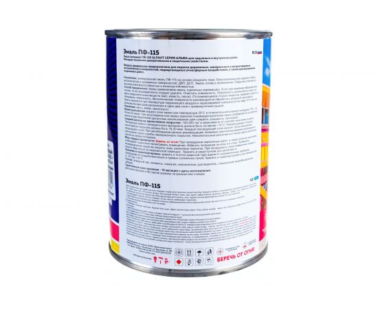 Эмаль KRAFOR Альфа ПФ-115 белая матовая 0,9 кг 6 206157 – изображение 3