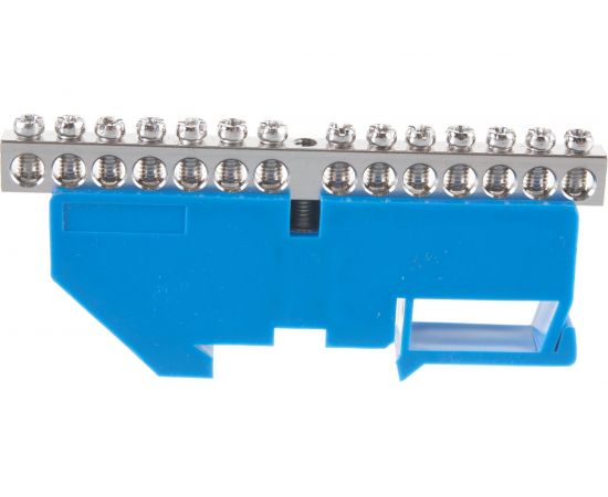 Шина ЭРА NO222881 N Ноль на DIN-изол ШНИ-6х9-14, никелированная, Д-Синий 10 Б0044137 – изображение 3