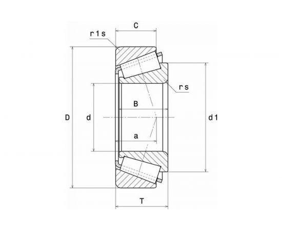 Однорядный конический роликоподшипник НСН 40x80x23 32208 – изображение 3