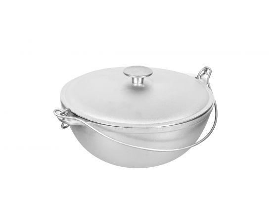 Литой алюминиевый казан с крышкой BOYSCOUT 4 л, азиатская чаша 61365 – изображение 3