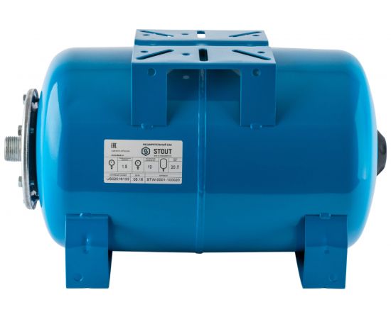 Расширительный бак 20 л горизонтальный STOUT STW-0001-100020 – изображение 3