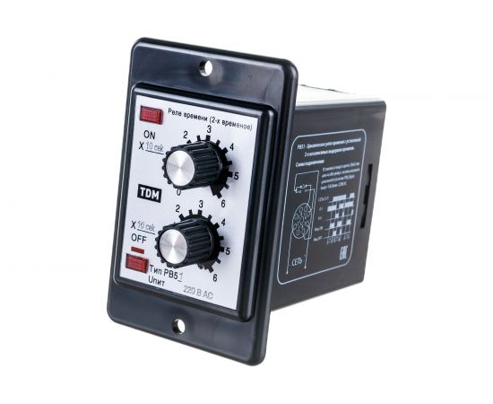 Циклическое реле времени TDM РВ51-2Т-60х60cек-5А-220В-8Ц/Щ SQ1503-0016 – изображение 3