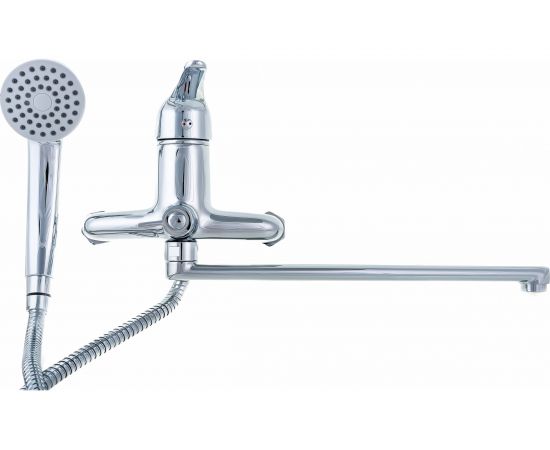 Смеситель для ванны Mix&Fix Зетта одноручный, с аксессуарами, с L-изливом, 350 мм, картридж 40 мм тов-114487 – изображение 3