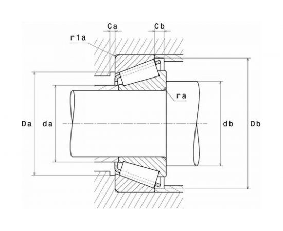 Однорядный конический роликоподшипник НСН 40x80x23 32208 – изображение 4