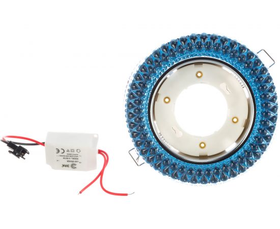 Светильник ЭРА DK LD23 BL1/WH декор cо светодиодной подсветкой Gx53, голубой Б0029628 – изображение 4