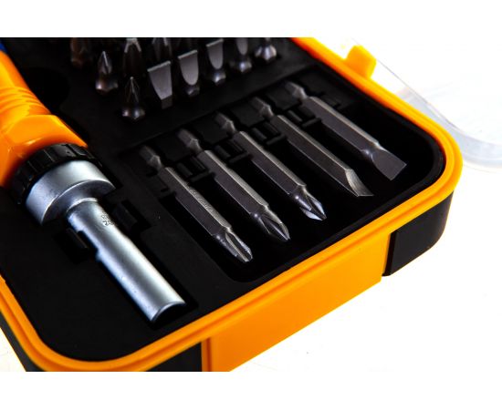 Реверсивная отвертка с битами и головками 45 предмета KT 700407 – изображение 4