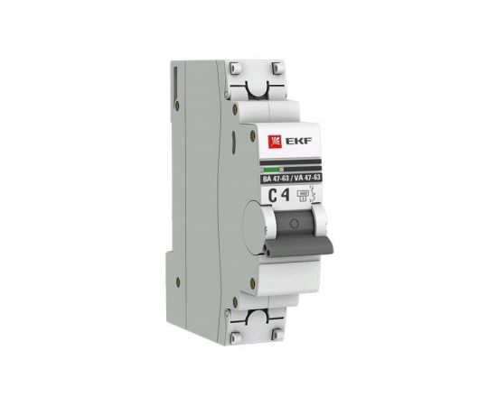 Автоматический однополюсный выключатель EKF 4А С ВА47-63 4.5кА PROxima SQmcb4763-1-04C-pro – изображение 4