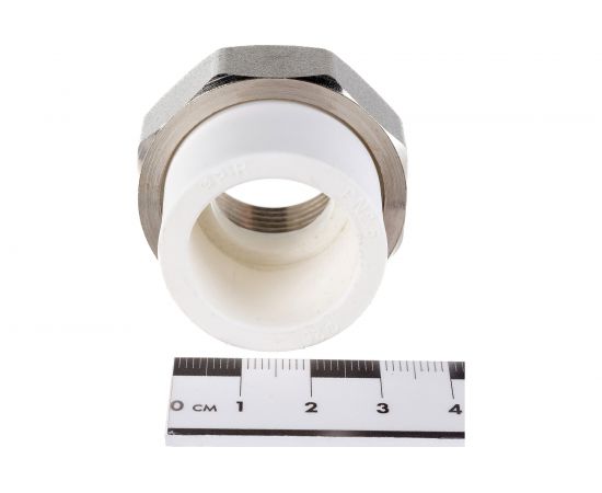 Комбинированная муфта СТМ ПЛАСТ PP-R, разъемная, с внутренней резьбой, DN 25х3/4" CPRF2534 – изображение 4