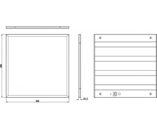 Светодиодный светильник ЭРА SPO-6-48-6K-P 4 595x595x19 48Вт 4200Лм 6500К призма 4/112 Б0026955 – изображение 9