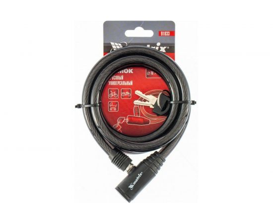 Тросовый универсальный замок MATRIX, 10 х 1200 мм 91833 