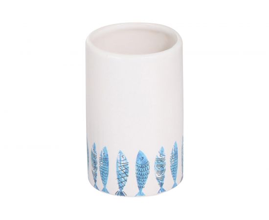 Стакан для ванной комнаты Рыжий кот Рыбки TU-FISH, керамика 008268 