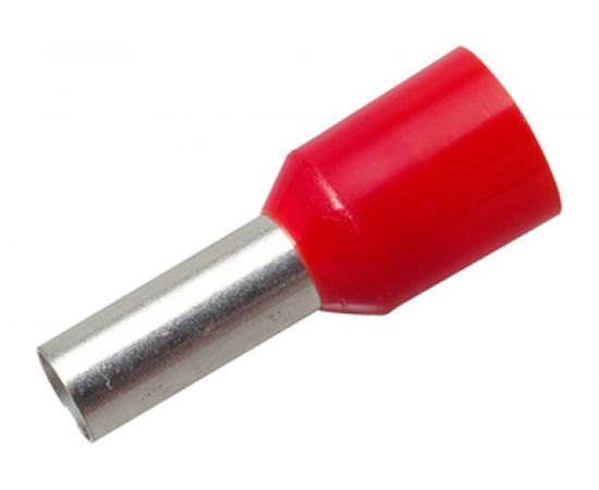 Штыревой втулочный наконечник REXANT изолированный F-12 мм 10 кв.мм красный 08-0831 