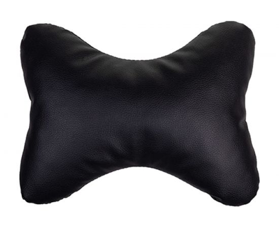 Подушка на подголовник SKYWAY 30х21 см, искусственная кожа, черная S08001011 