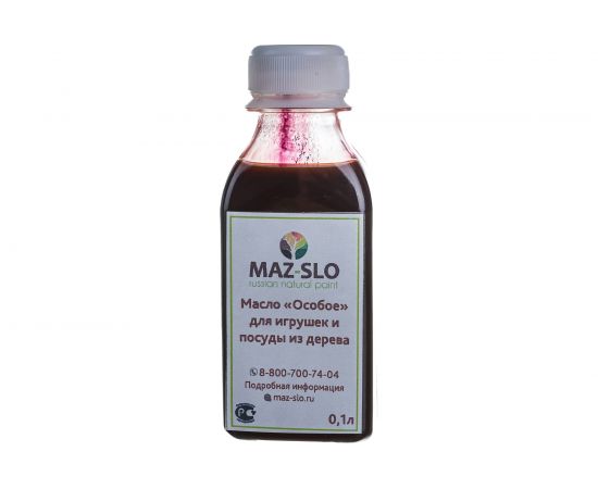 Масло для игрушек и посуды из дерева MAZ-SLO ""Особое"" цвет Махагон, 100 мл 8064523 