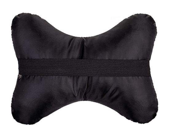 Подушка на подголовник SKYWAY 30х21 см, искусственная кожа, черная S08001011 – изображение 2