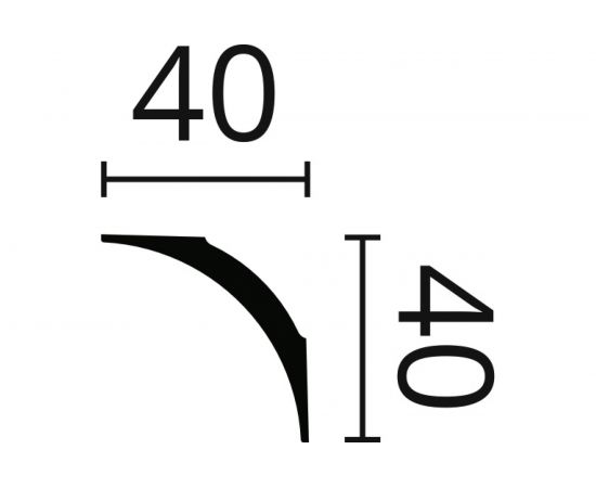 Карниз потолочный NOMASTYL (2000х40х40 мм) NMC NE1 – изображение 2
