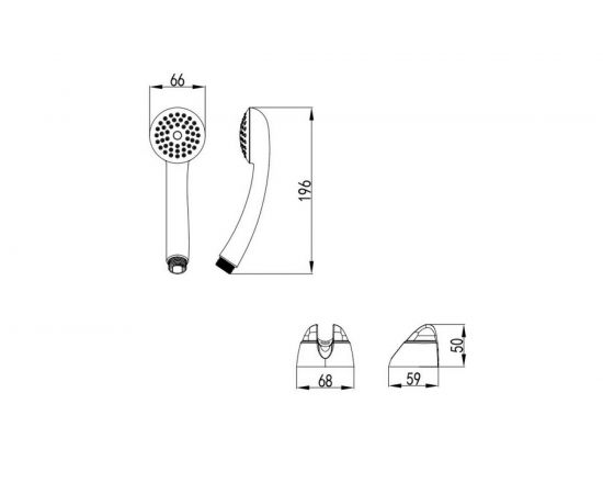 Душевой гарнитур с держателем, эконом Milardo 330 MI 3301F68M16 – изображение 2