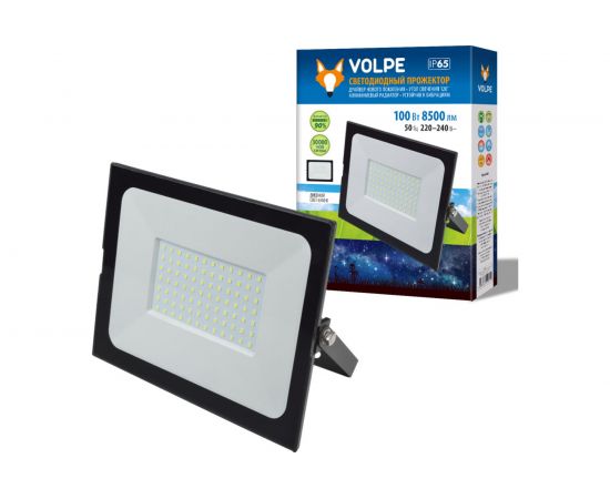 Светодиодный прожектор Volpe ULF-Q513 100W/6500K IP65 220-240В BLACK. UL-00004344 – изображение 3