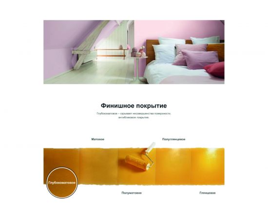 Краска MARSHALL EXPORT 2 глубокоматовая для внутренних работ, Баз BW 2,5л 5183677 – изображение 4