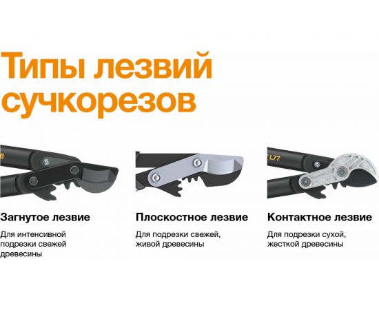 Малый плоскостной сучкорез Fiskars S L28 1001432 (112160) с загнутыми лезвиями – изображение 4