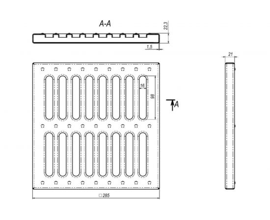 Стальная штампованная решетка Стилот SteeStart 300x300 А15 P3030A – изображение 4