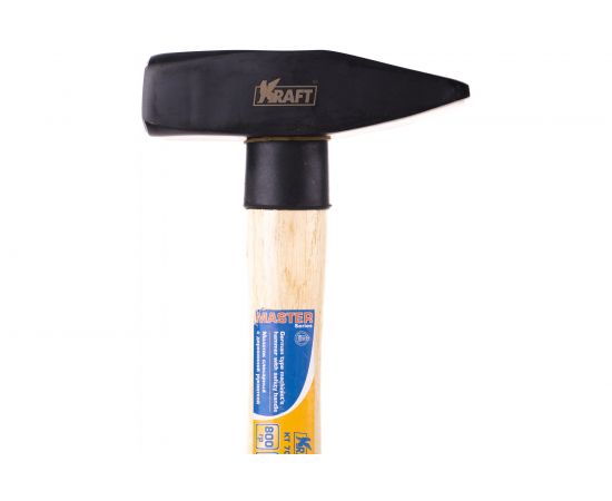 Слесарный молоток с деревянной рукояткой 800 г KRAFT KT 700701 – изображение 4