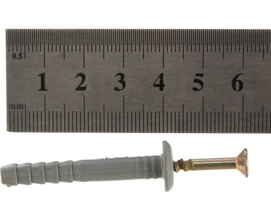 Дюбель-гвоздь с грибовидным бортиком крепежная техника 6x40, 150 шт 470910 БК – изображение 4