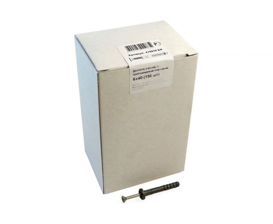 Дюбель-гвоздь с грибовидным бортиком крепежная техника 6x40, 150 шт 470910 БК – изображение 5