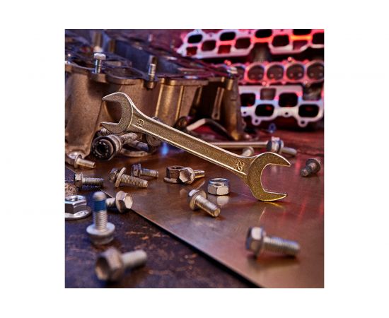 Гаечный рожковый ключ желтый цинк REXANT 19х22 мм 12-5831-2 – изображение 5