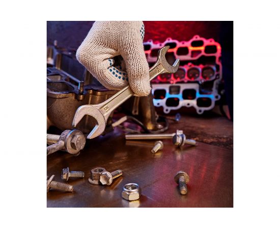 Гаечный рожковый ключ желтый цинк REXANT 19х22 мм 12-5831-2 – изображение 6