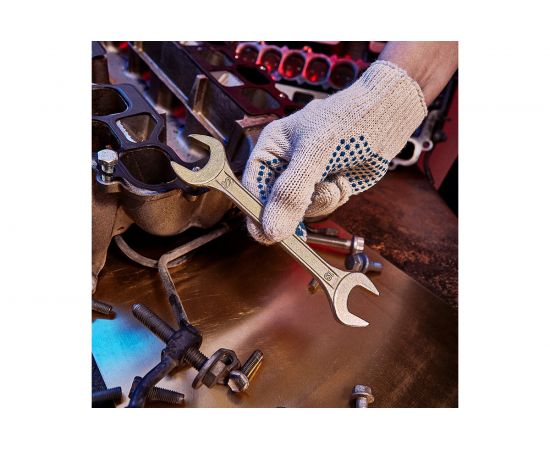 Гаечный рожковый ключ желтый цинк REXANT 19х22 мм 12-5831-2 – изображение 7