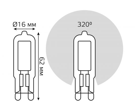 Лампа Gauss LED G9 AC220-240V 5.5W 500lm 4100K Glass 107809205 – изображение 8