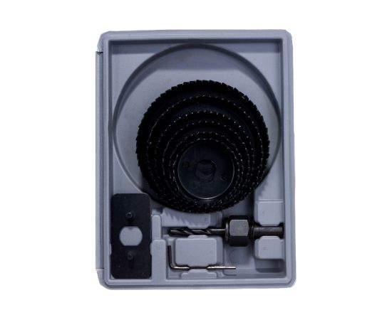 Пилы кольцевые по дереву набор 8 предметов в кейсе 51-57-67-76-88-102 мм Кедр 078-0108 28707 