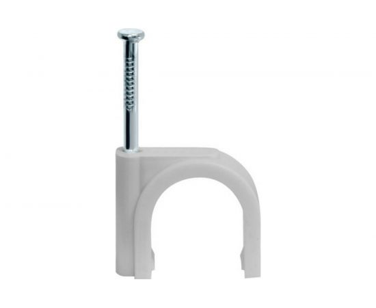 Скоба VKL electric 10 мм, круглая, пластиковая, уп. 50 шт. 9988747 