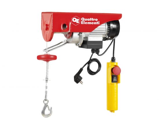 Электрическая таль QUATTRO ELEMENTI TL-250 550 Вт, 125/250 кг, трос 12 м, блок полиспаст в компл. 793-688 
