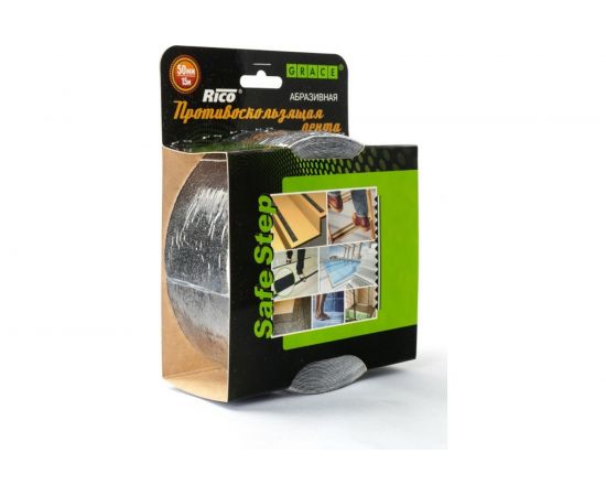 Антискользящая лента GRACE средней зернист. Рико 50 мм, 15 м, черный УТ000011925 