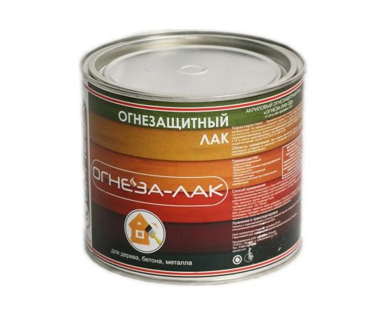 Огнезащитный акриловый лак для древесины и материалов из неё ОГНЕЗА-ЛАК-ОД глянцевый 105057 