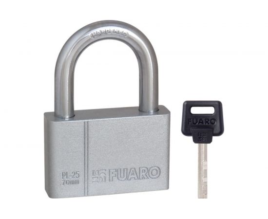Навесной замок Fuaro PL-2570 70 мм 4 фин. кл. БЛИСТЕР 26397 