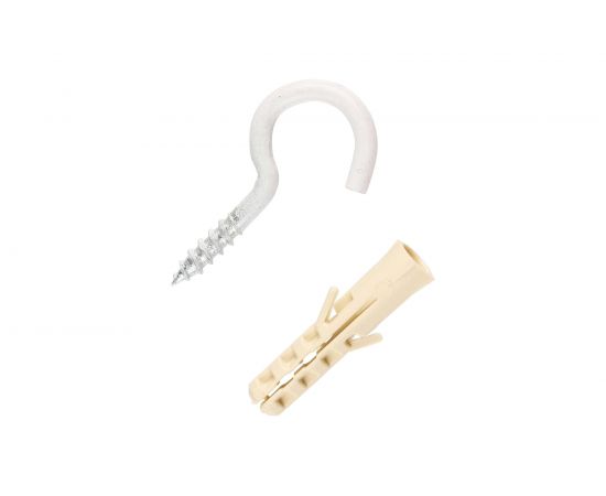 Крюк-шуруп ЕВРОПАРТНЕР бел. d4,1хL50 мм 2 шт. 13 6297 1 