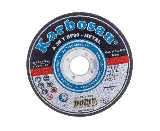 Диск отрезной по металлу 125х2.5х22 мм Karbosan 10030 
