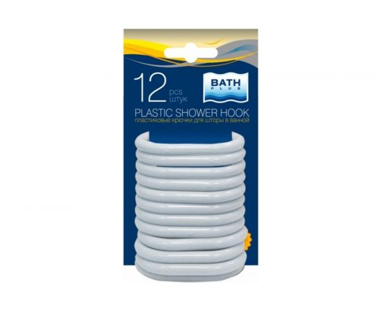 Кольца для штор Bath Plus 12 шт. белые AK-06 