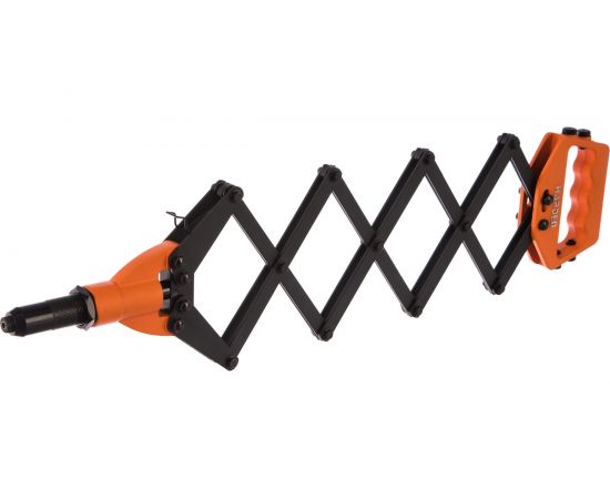 Заклепочник Harden 800 мм, гармошка, усиленный, CR-MO, заклепки 3,2-4,0-4,8-6,4 мм 610114 