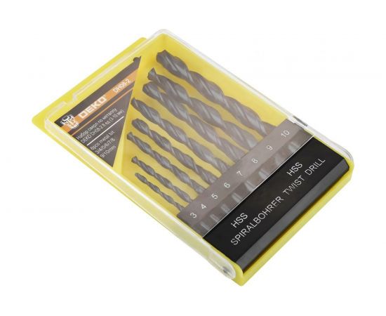 Набор сверл по металлу DH08-2 (8 шт; 3-10 мм) DEKO 065-0532 