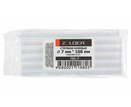 Стержни клеевые (6 шт; 7х100 мм) ZOLDER 701-7 