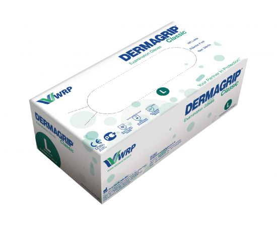 Смотровые латексные перчатки DERMAGRIP CLASSIC 100 штук, размер L CT0000000692 – изображение 2