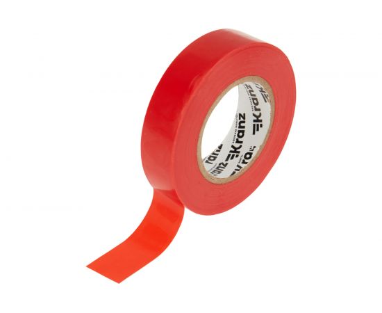 Изолента ПВХ KRANZ 19 мм х 25 м, 0.13 мм, красная KR-09-2204 – изображение 2