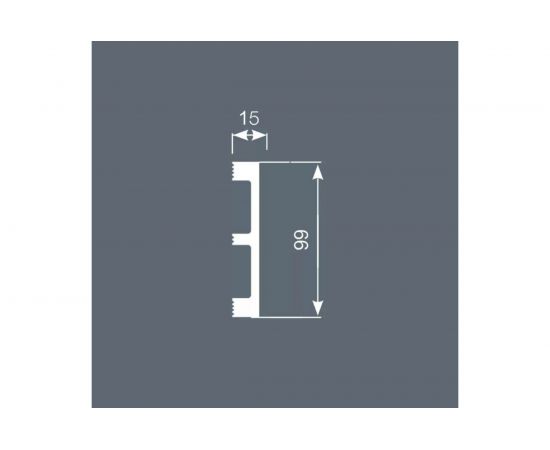 Плинтус Cosca decor PX049 99x15 мм, 2000 мм, экополимер СПБ103542 – изображение 2
