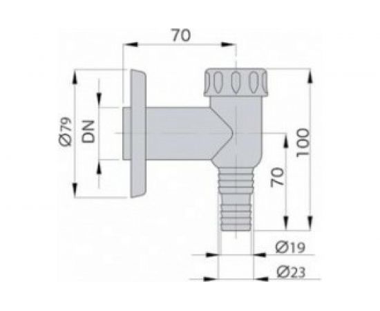 Сифон для стиральной машины MIANO наружный, хром M0401 – изображение 2