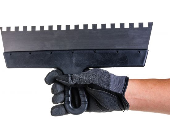 Фасадный зубчатый шпатель (350 мм, нержавеющая сталь, 10 мм) Biber 35239 тов-169790 – изображение 2