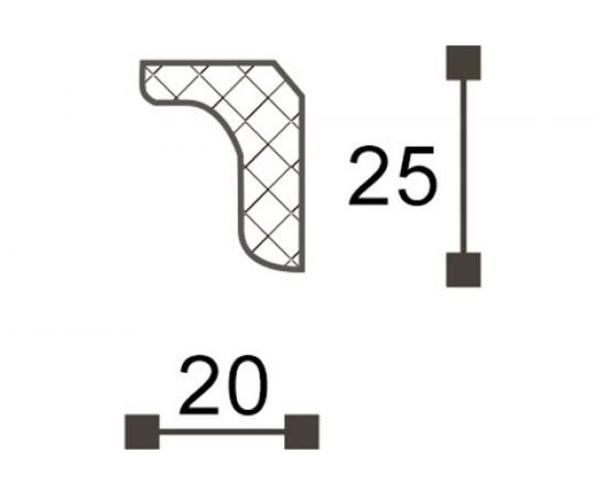 Карниз потолочный NOMASTYL (2000х20х25 мм) NMC MO – изображение 2